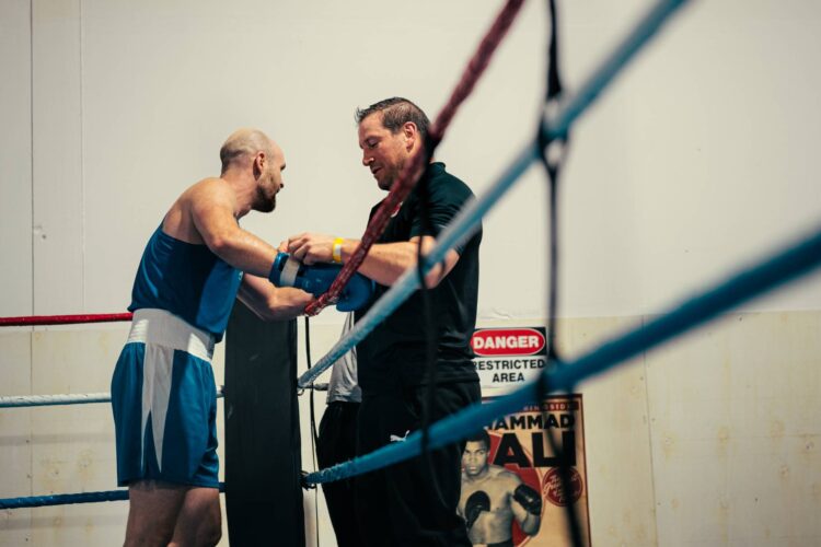 beginner learning to box