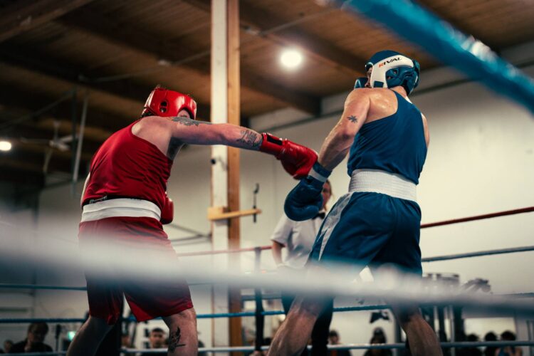 boxing exercise with friends
